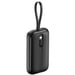 Swissten Batería Externa 10000mAh Cables USB-C y Lightning Pantalla LED Negro