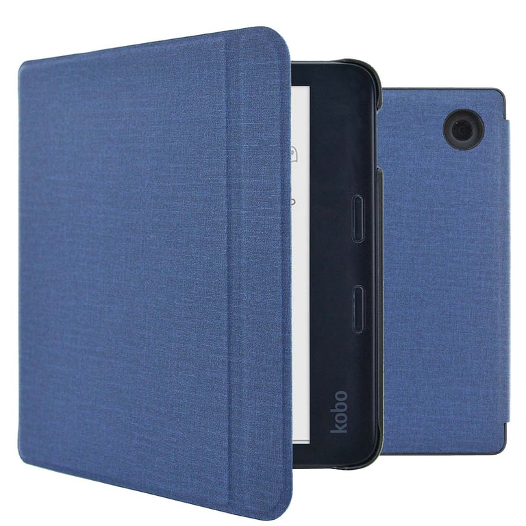 imoshion Étui de liseuse portefeuille Canvas Sleepcover avec support pour Kobo Libra Colour / Tolino Vision Color Neuf