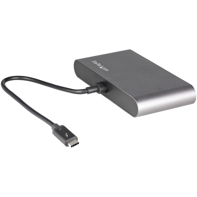 StarTech.com Mini Station d'Accueil Thunderbolt 3 Dock Portable pour Deux Écrans avec DP 4K 60Hz 1x hub USB A USB 3.05 Gbps GbE Câble de 28 cm Adaptateur Multiport TB3 MacWindows Neuf - vue 3