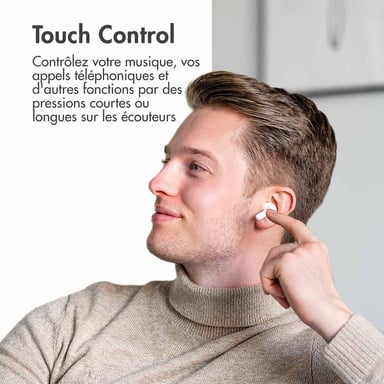 imoshion ?Écouteurs Aura - Écouteurs sans fil - Écouteurs sans fil Bluetooth - Blanc