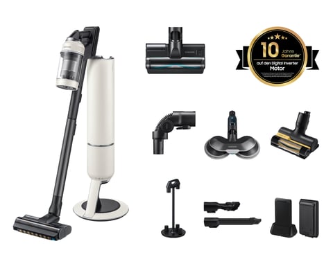 Samsung VS80F28EGS 2 in 1 Batteria Dry HEPA, Micro Bagless 0,5 L 770 W Nero, Bianco 2,2 Ah upright hoover