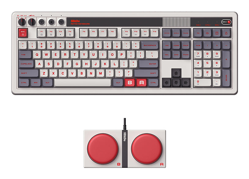 8Bitdo Retro 108 NES Edition QWERTY - vue 2