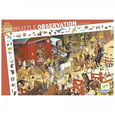Puzzle de observación ecuestre de 200 piezas - Un divertido reto para los amantes de los caballos