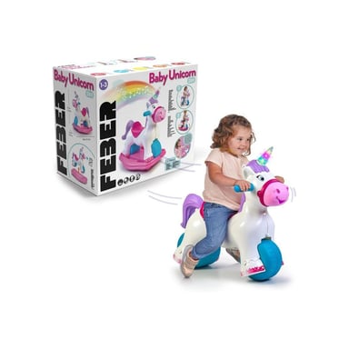 Andador 2 en 1 FEBER Baby Unicorn Licorne con sonidos y luces Rosa