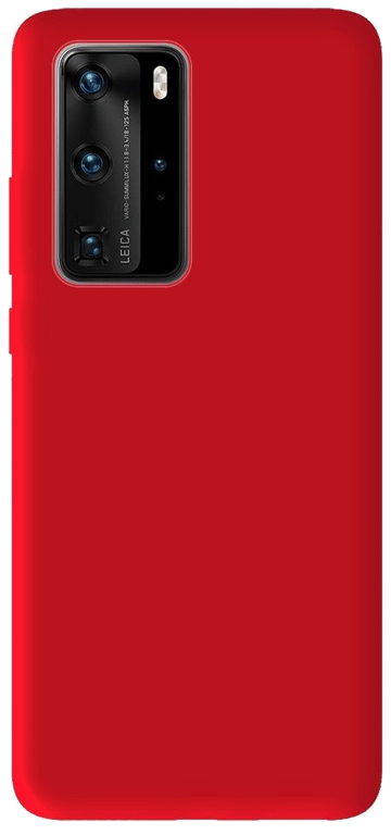 Coque silicone unie compatible Mat Rouge Huawei P40 Pro