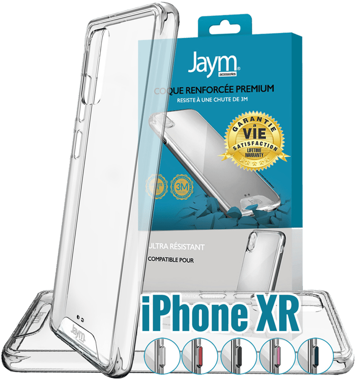 JAYM - Coque Ultra Renforcée Premium pour Apple iPhone XR - Certifiée 3 Mètres de chute ? Garantie à