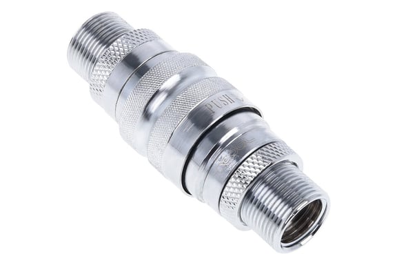 Alphacool Raccord autobloquant Eiszapfen Quick Release double bulkhead G1/4 (Argent) - Neuf