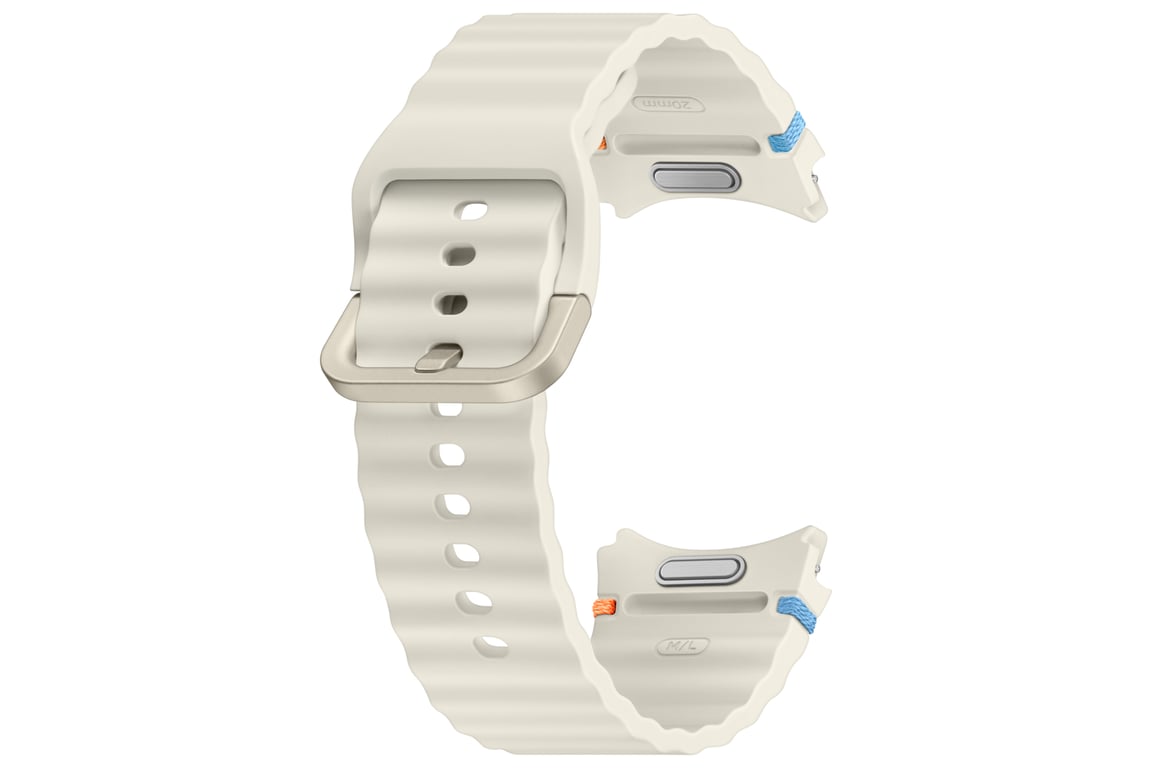 Samsung Bracelet de sport original Watch7 pour Galaxy Watch 4 / 5 / 6 / 7 20 mm / Crème Neuf - vue 3