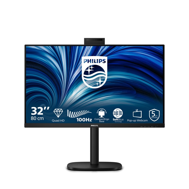 Philips 32B2U3601H 3000 Series écran LED 32 31.5 visualisable 2560 x 1440 QHD @ 100 Hz IPS 1000:1 HDMI DisplayPort USB C haut parleurs - vue 2