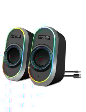 Spirit of Gamer Altavoz 2.0 FANATIC 500 RGB Black