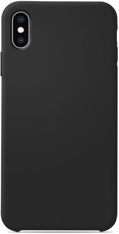 Coque silicone unie compatible Soft Touch Noir Apple iPhone X iPhone XS