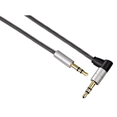 Cable de conexión ''AluLine'', clavija de 3,5 mm, macho - macho 90°, 0,75 m