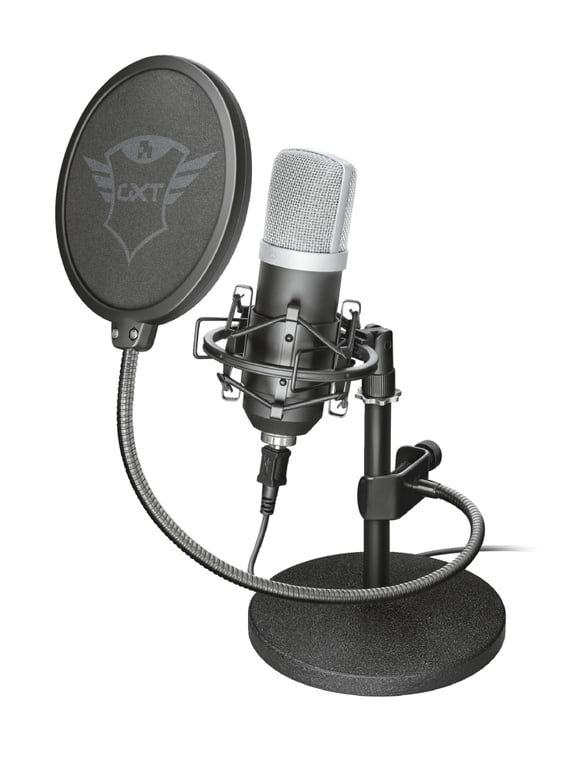 Microphone Trust 21753 – USB, Cardioïde, Studio, Filaire