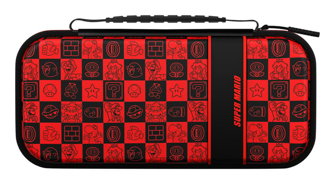PDP Estuche de viaje Plus GLOW: Super Icon, Para Nintendo Switch, Nintendo Switch Lite y Nintendo Switch - Modelo OLED