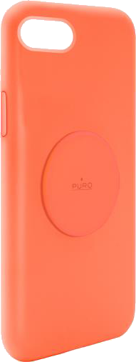 Coque Apple iPhone 6/7/8/SE/SE22 Silicone Icon aimantée Orange Fluo Puro
