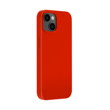 Coque antichoc en gel de silicone doux pour Apple iPhone 14, Rouge Ardent