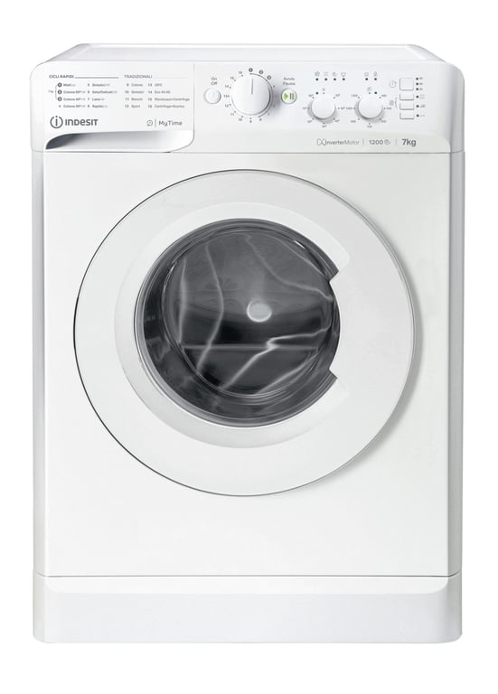 Lave linge frontal Indesit MTWC71296WIT 7KG 1200 trmin Inverter vapeur - vue 1
