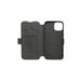 WE AIMANTE APPLE IPHONE 15 Funda folio negra: cierre magnético - antichoque - acceso cámara - tarjetero - función soporte