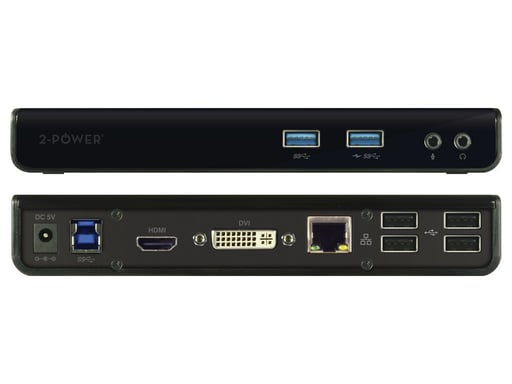 2-Power DOC0101A station d'accueil Noir