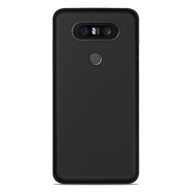 Coque silicone unie compatible Givré Noir LG Q8