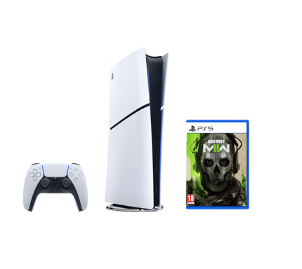 Pack PS5 Slim & Modern Warfare II - Console de Jeux Playstation 5 Slim (Digitale) 1 To, Blanc