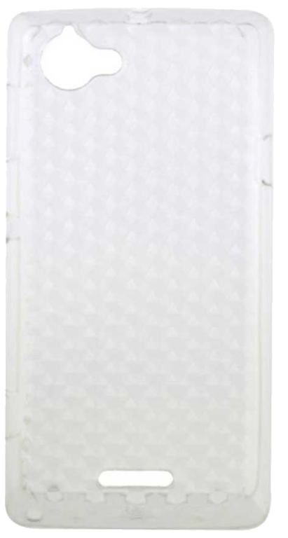 Coque silicone unie compatible Givré Blanc Sony Xperia L