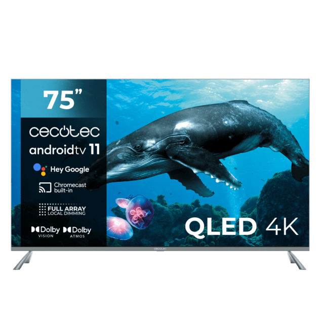 CECOTEC T&eacute;l&eacute;viseur Android  s&eacute;rie V2 VQU20075 75"" QLED UltraHD 4K HDR10
