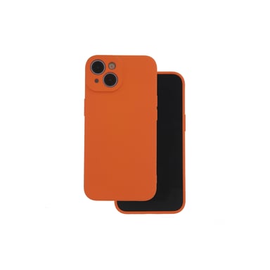JAYM - Custodia in silicone arancione per [ APPLE IPHONE 14 ] - 100% silicone e microfibra - rinforzata e ultra morbida