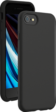 Coque pour iPhone SE 2022 / SE / 8 / 7 / 6S / 6 SoftTouch Silicone Noire Bigben