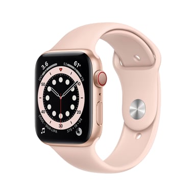 Apple Watch Series 6 OLED 44 mm Digital 368 x 448 Pixeles Pantalla táctil 4G Oro Wifi GPS (satélite)