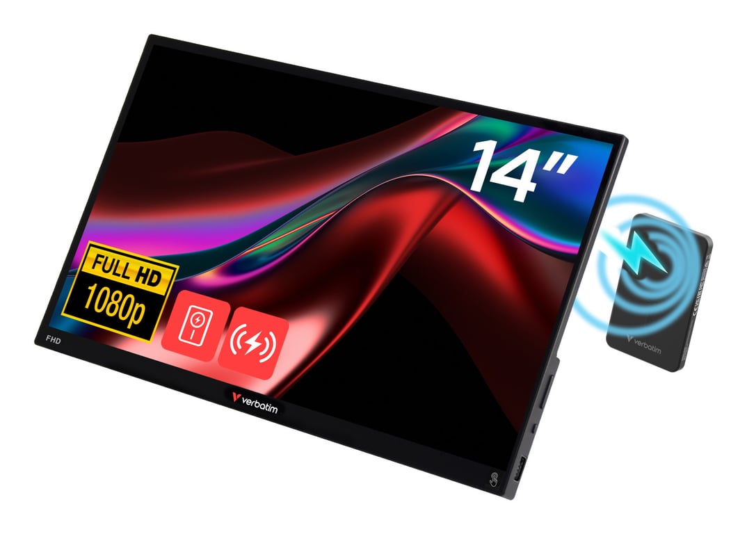 Verbatim 32088 téléviseur et moniteur portables Moniteur portable 35 6 cm 14 LED 1920 x 1080 pixels Neuf