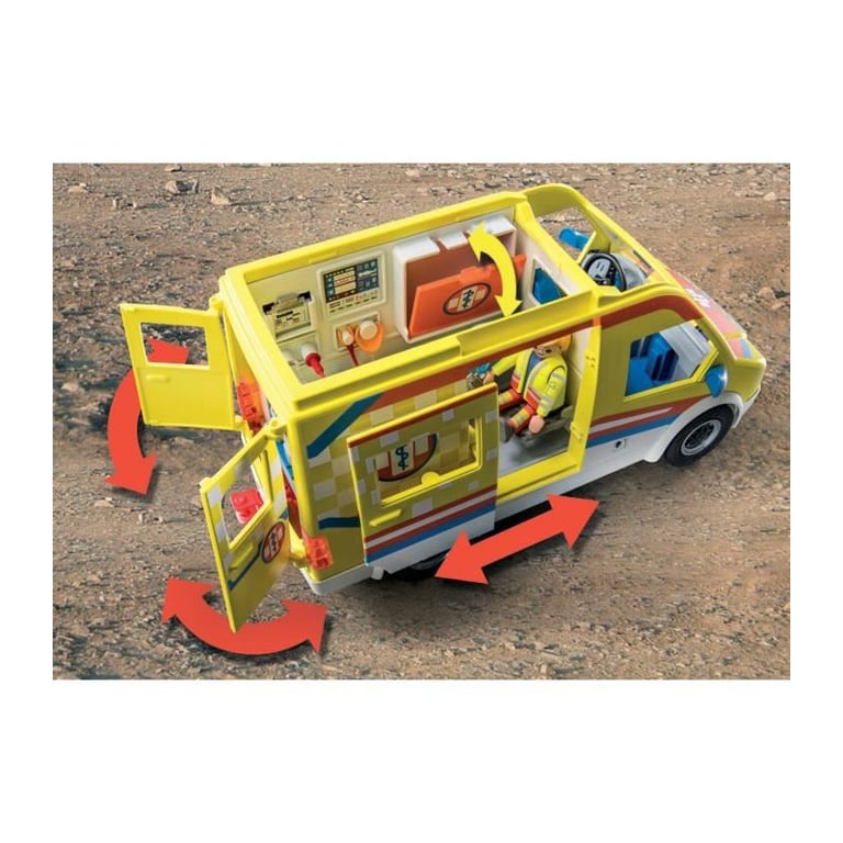 PLAYMOBIL - 71202 - City Action Les Secouristes - Ambulance avec effets lumineux et sonore - Neuf