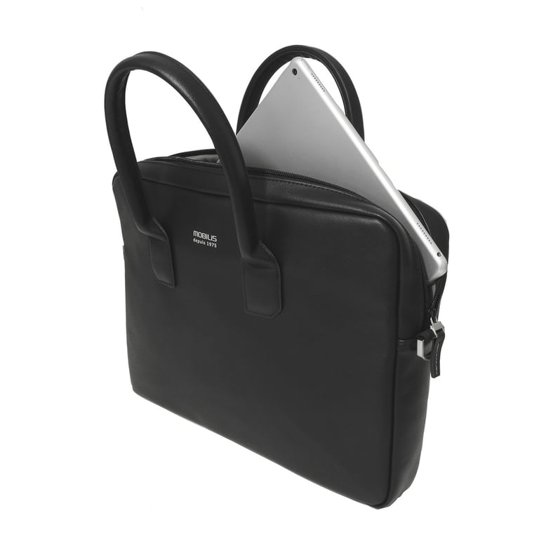 Sacoche Ordinateur Portable 14-15,6", Sac Élégant, Fond Renforcé,  Protection PC/Notebook/Ultrabook jusqu'à 16 pouces, Noir - Mobilis