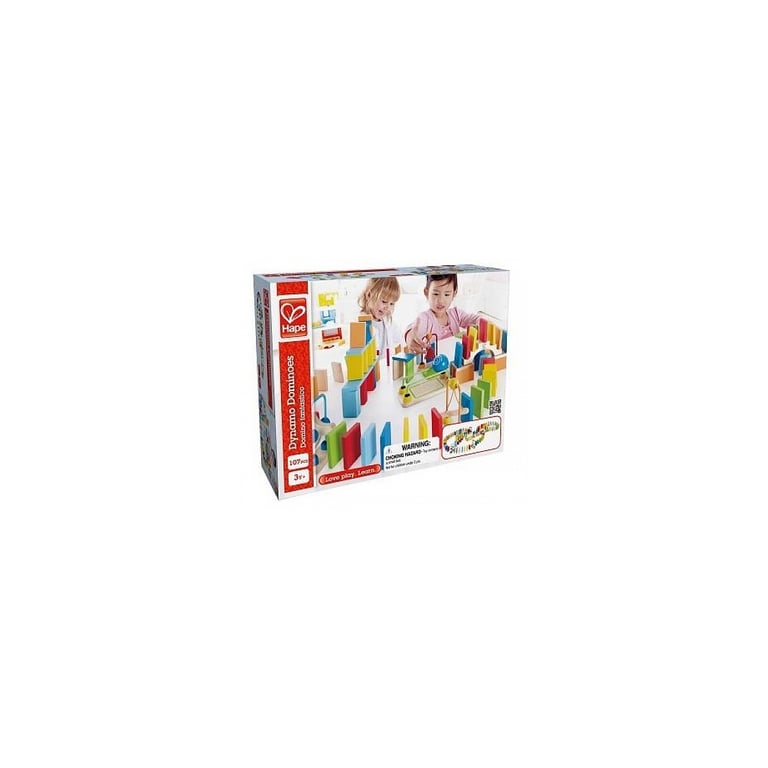 Hape Circuit Domino Arc en Ciel pour Enfants et Plus 100 Pièces de Domino en Bois et 7 Accessoires Principes Steam Idéal pour la Reconnaissance Spatiale & des Couleurs Jeu Educatif - vue 2
