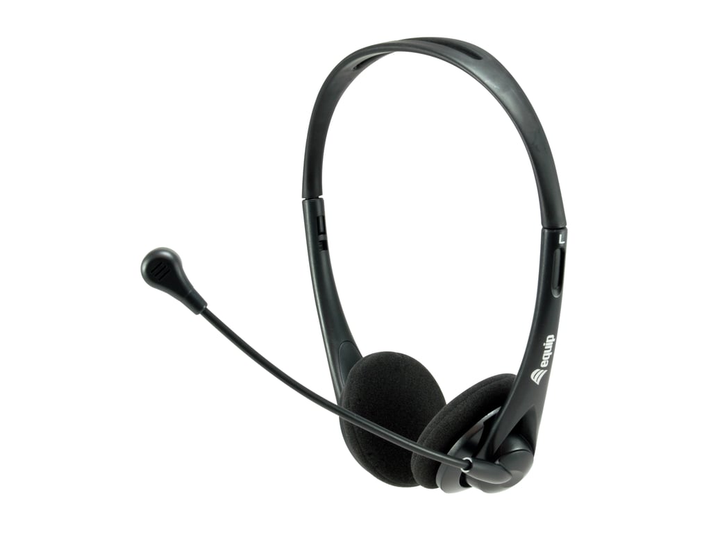 Casque Equip 245304 – Avec Fil, Microphone Flexible, Bureau/Centre d'appels