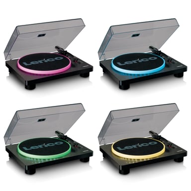 Lenco LS-50LEDBK tocadisco Tocadiscos de tracción por correa Negro Manual