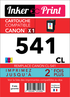Cartouche d'encre recyclée compatible avec CANON CL-541 XL (Couleur)
