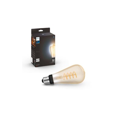 Ampoule connectée Philips Hue White Ambiance E27 Filament Edison 7W Transparent