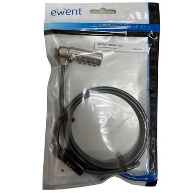 EWENT CANDADO PARA PORTÁTIL CON COMBINACIÓN WEDGE