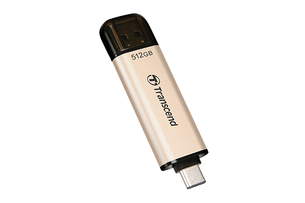 Transcend JetFlash lecteur USB flash USB Type A / USB Type C 3.2 Gen 1 3.1 Gen 1 Or Neuf - vue 5