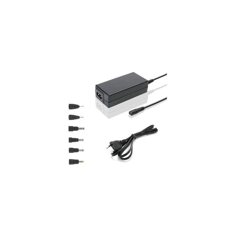 DLH Chargeur universel pour ordinateur portable 50W 19V 2,37A entrée 120-230V, protection surtension, surchauffe et court-circuit, 6 embouts DC