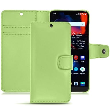 Housse cuir OnePlus 6 -  - Vert - Simili cuir