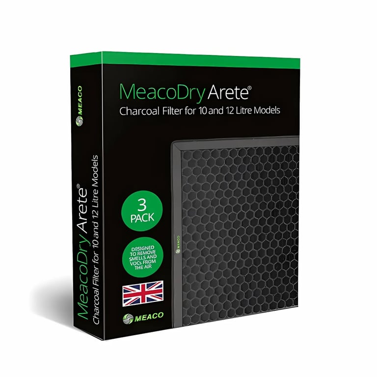 Filtre à actif MeacoDry Arete compatible avec les déshumidificateurs de et pack de 3 unités élimine les odeurs et améliore la qualité de 'air Neuf - vue 3