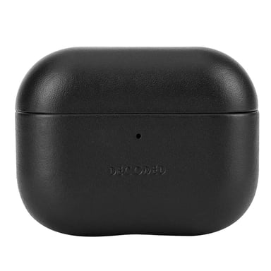 Decoded Funda de cuero para AirPods Pro 3 Diseño elegante Serie Aircase Negro