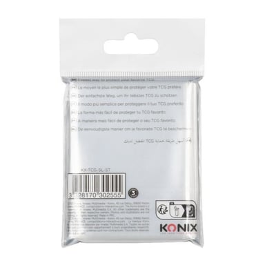 Protege-cartes - KONIX - Standard Sleeves - 100 pochettes - Compatible Magic The Gathering, Pokémon - Transparent