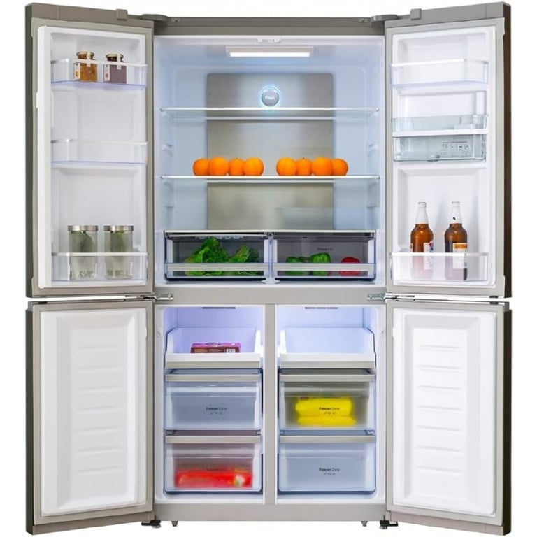 Cecotec Réfrigérateur Américain 4 Portes de 564 Bolero CoolMarket 4D 564 E. 183 cm de Hauteur 91 cm de Largeur Distributeur d'Eau Moteur Inverter Plus NoFrost Total - vue 3