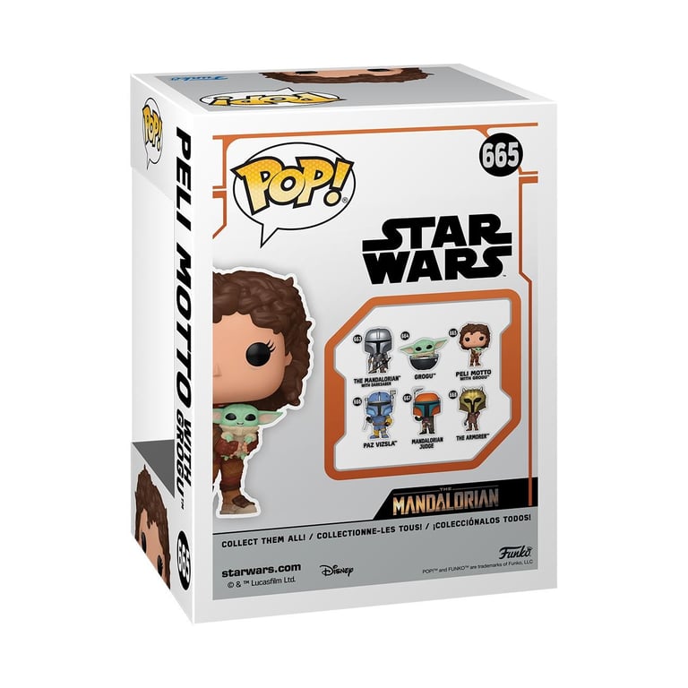 Star Wars : The Mandalorian Figurine POP! Peli Motto WGrogu - vue 4