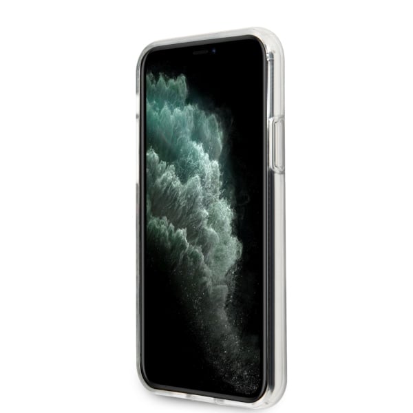 Guess Coque - Iphone 11 Pro Max - Fleur - Shiny - Rigide avec bords souples Noir - vue 4