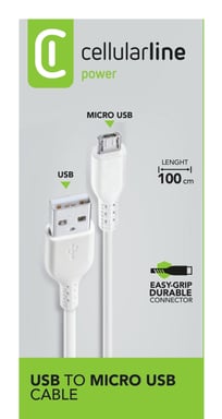 Cellularline Cavo USB Color - Micro USB Il cavo anti-attorcigliamento colorato