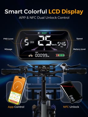 Vélo électrique pliable Flyrun F2014 avec batterie amovible 48 V 13 Ah – Gris